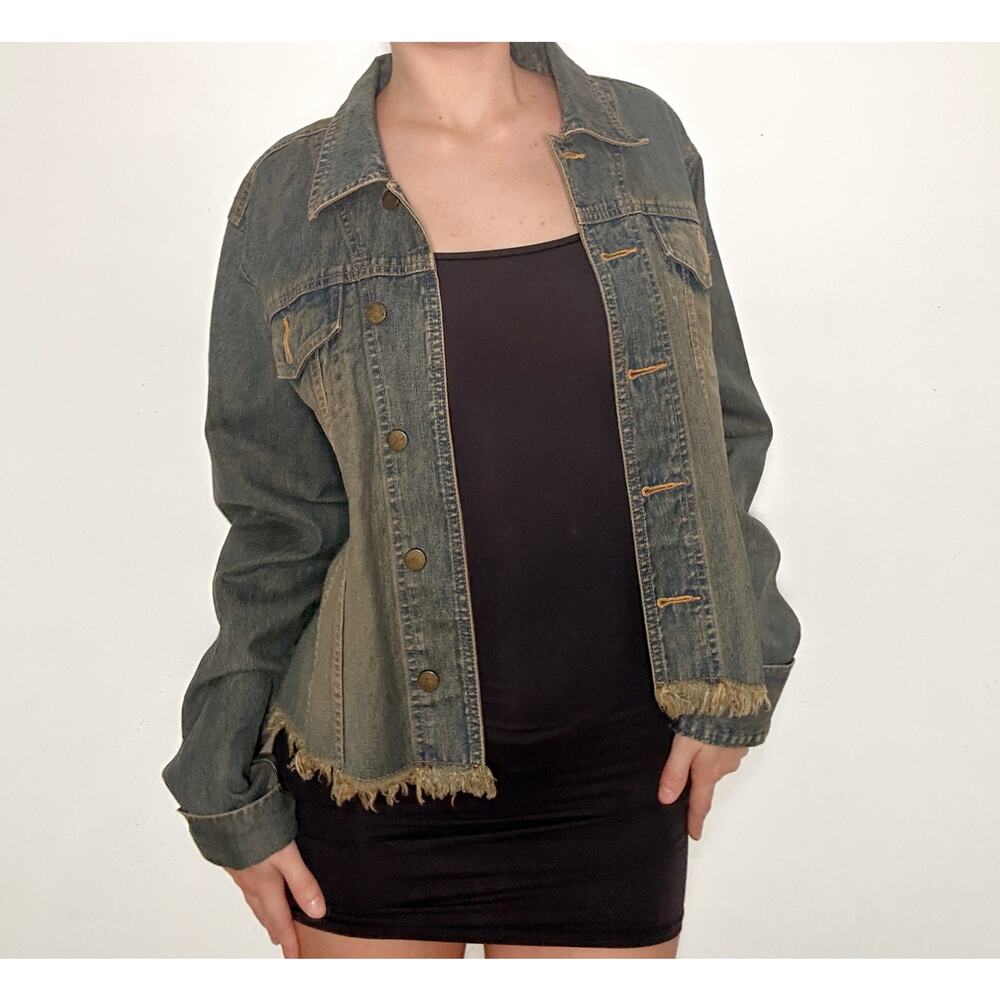 Classic Blues Faded distressed denim jacket